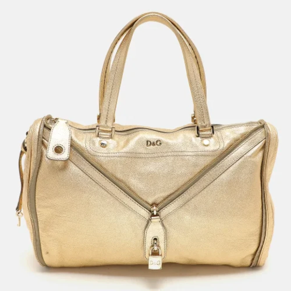 Dolce & Gabbana Pre-owned Leather handbags Yellow Dames