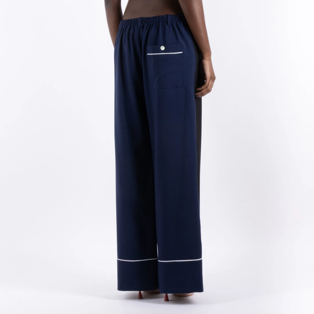 Marni Zwarte wollen broek Black Dames