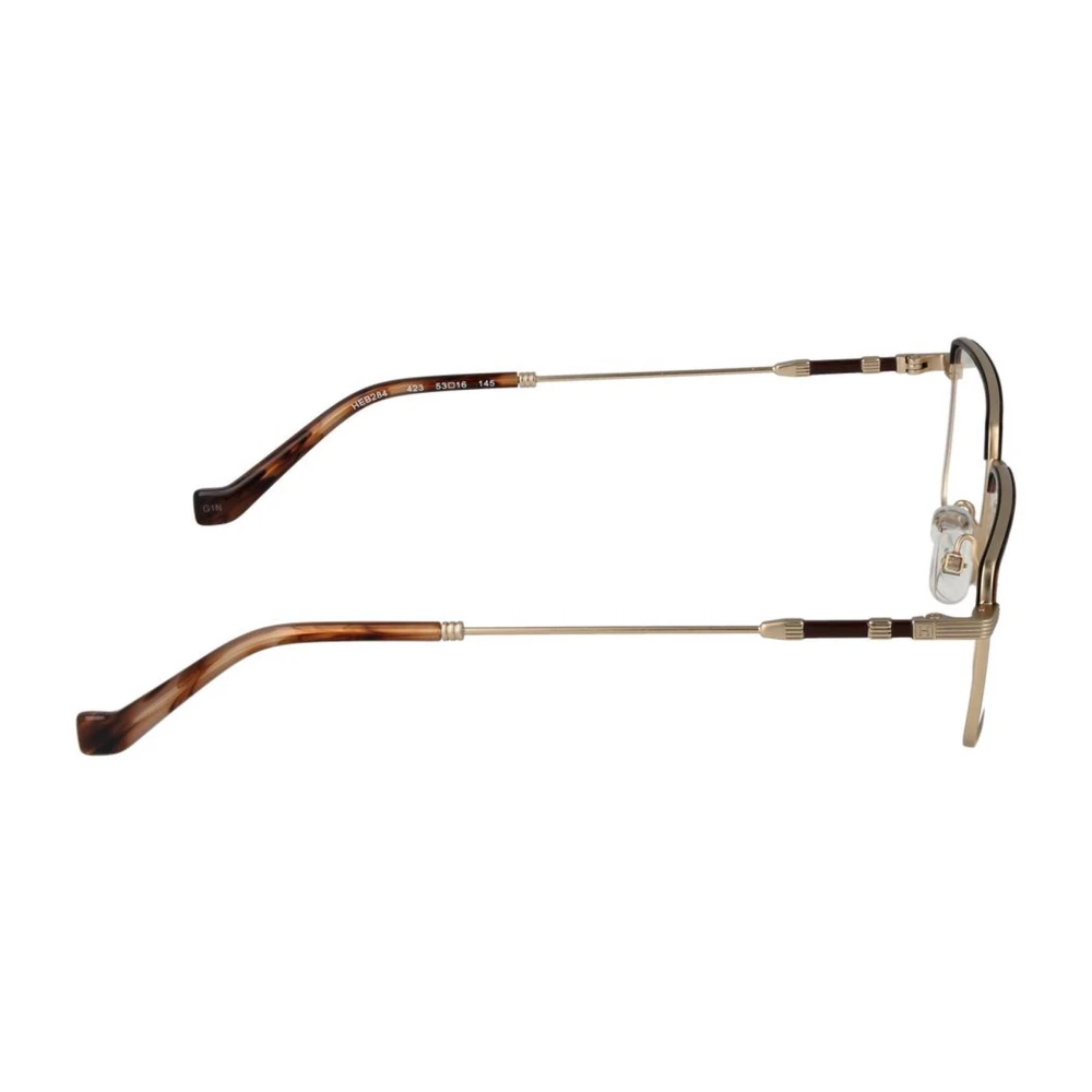 Hackett Gouden Metalen Rechthoek Blauwfilter Optische Monturen Yellow Heren