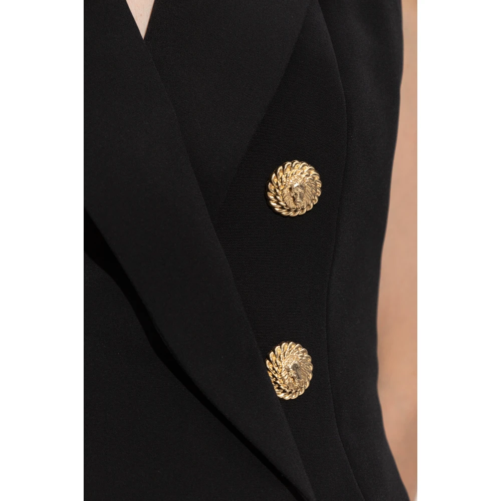 Balmain Vest met decoratieve knopen Black Dames