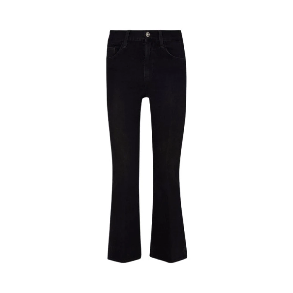 Liu Jo Hoge taille crop flare jeans Black Dames