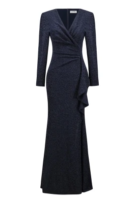 Sparkle Knit Wrap Gown