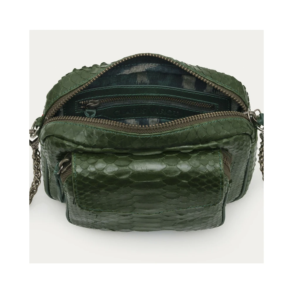 Claris Virot Python Schoudertas Groen Brons Green Dames