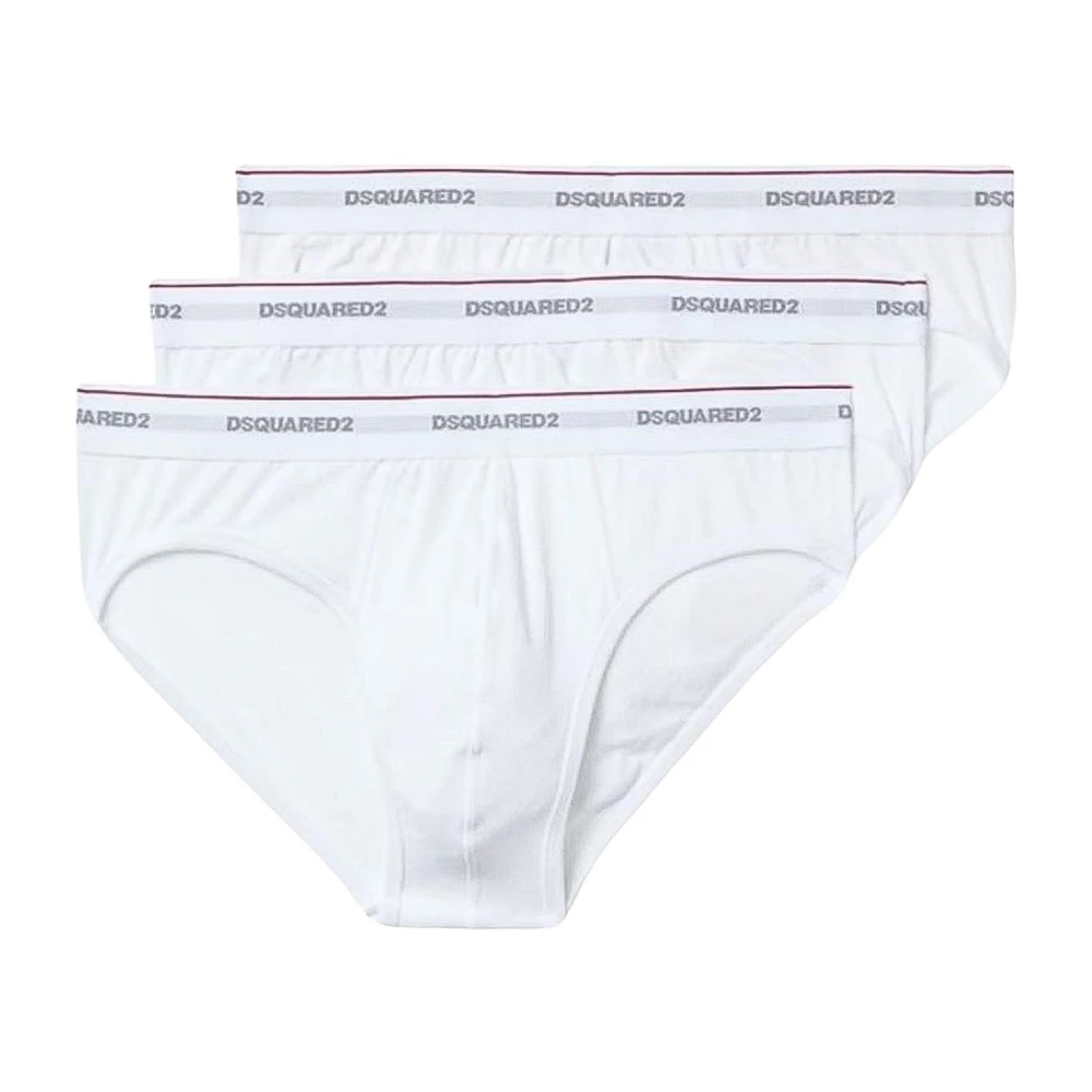 Dsquared2 Men's White Bottoms,, Men`S Briefs Set 2XL