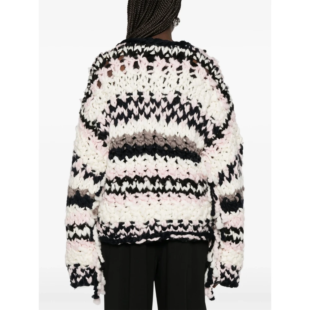 Ganni Multikleur Trui Ronde Hals Lange Mouwen Multicolor Dames