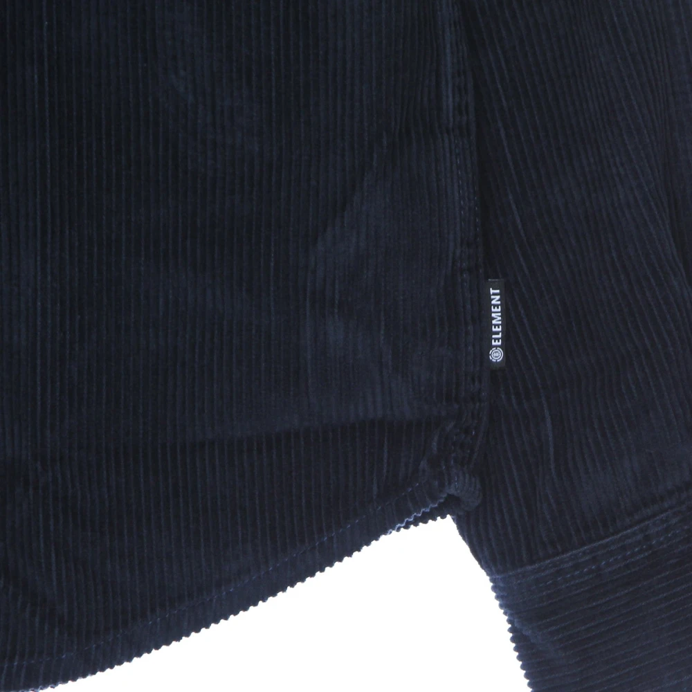 Element Ribfluwelen Overhemd Marineblauw Blue Heren