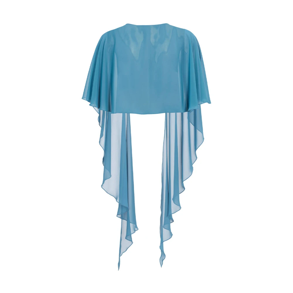Swing Stijlvolle Cape Jas voor Dames Blue Dames