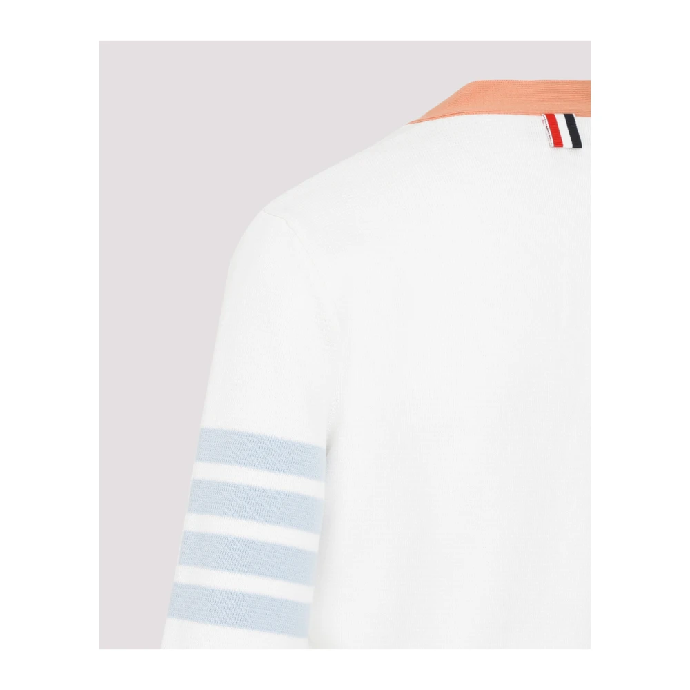 Thom Browne Witte V-hals Cardigan Sweater White Dames