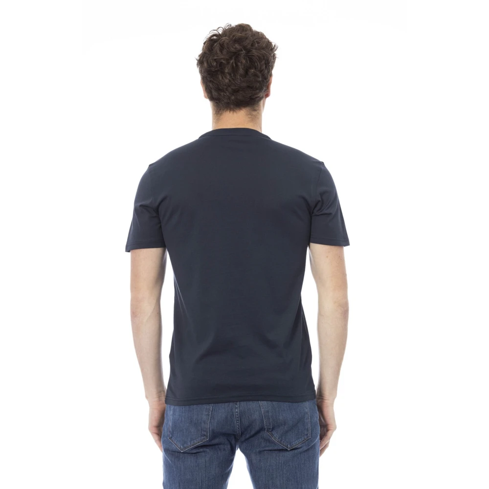 Baldinini Korte Mouw Ronde Hals T-shirt Blue Heren