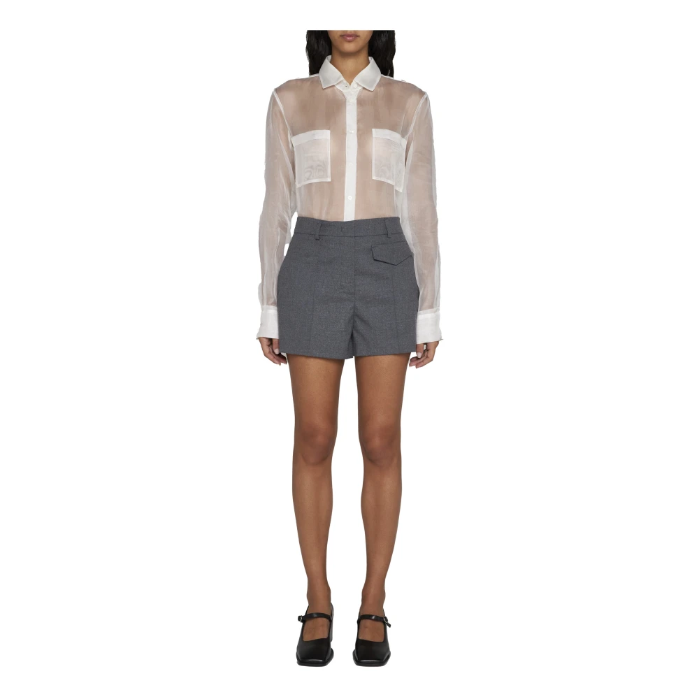 Blanca Vita Grijze Shorts met Klepzak Gray Dames
