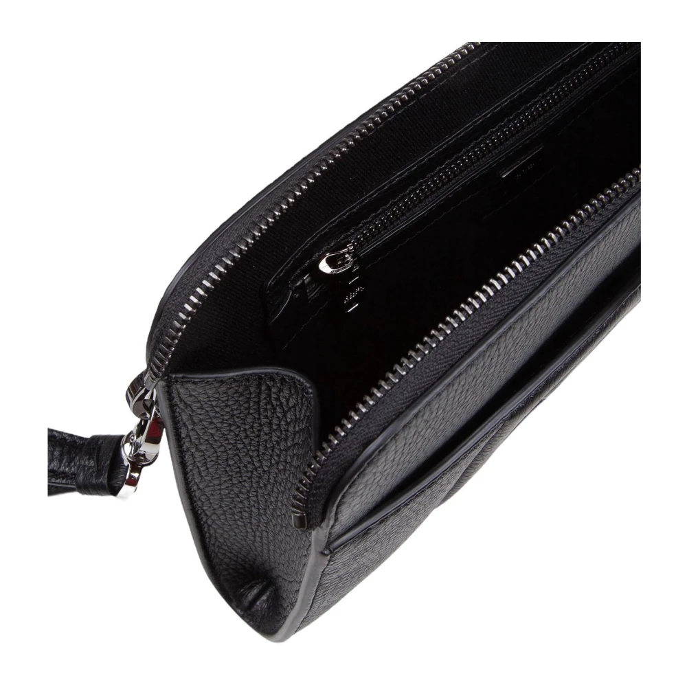 Dolce & Gabbana Zwarte Clutch van Hertenleer met Logo Black Heren