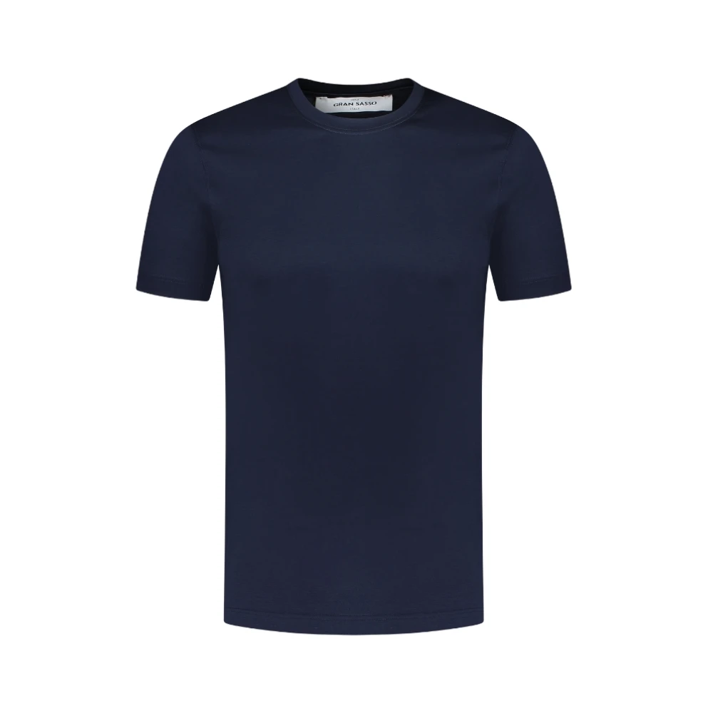 Gran Sasso Blå Kortärmad T-Shirt I Bomull