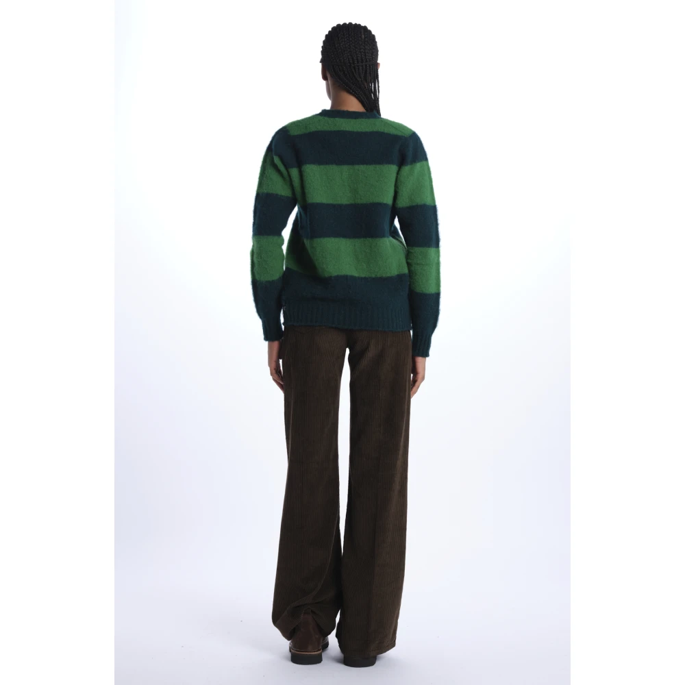 Howlin' Groene Gestreepte Wollen Trui Green Dames