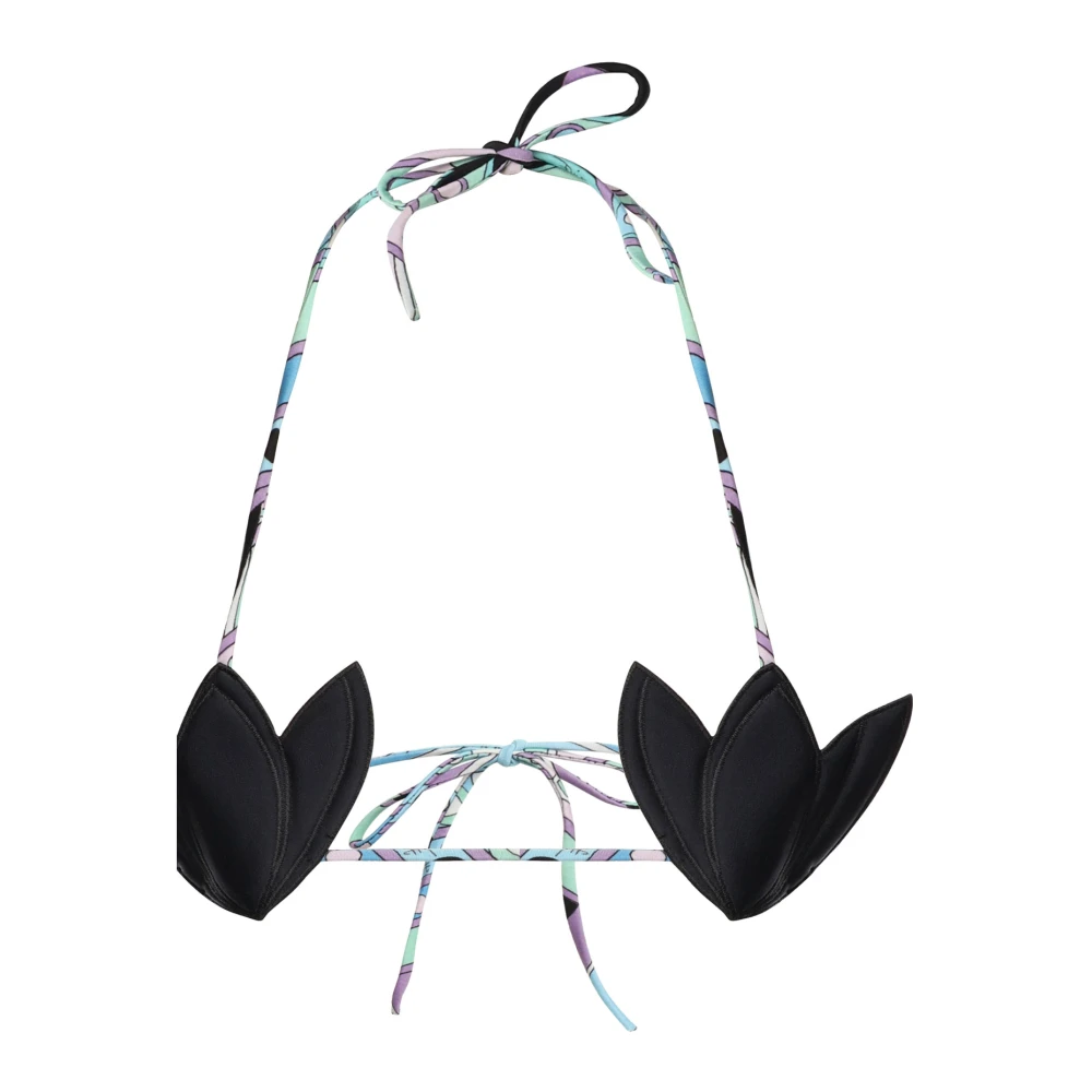 EMILIO PUCCI Zwart zee kleding met bloemcups Black Dames