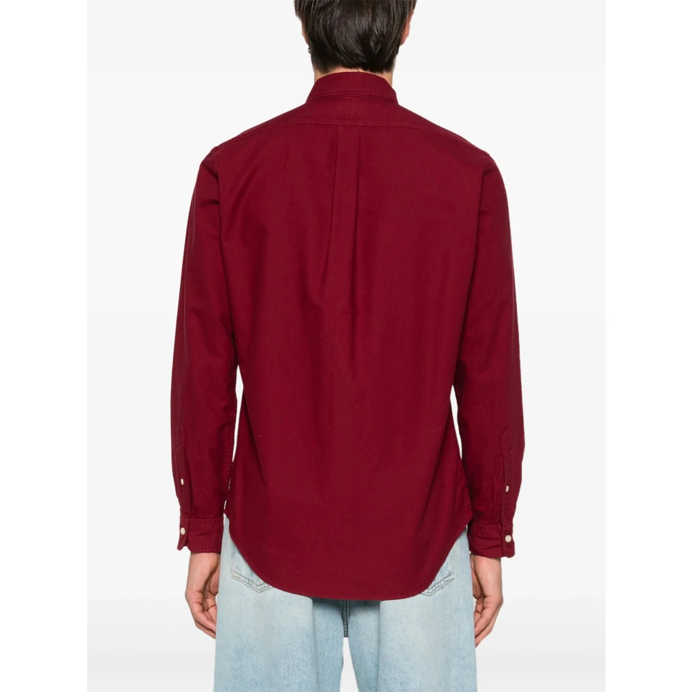 Polo Ralph Lauren Katoenen geborduurd Oxford overhemd Red Heren