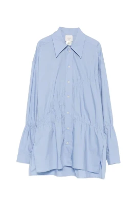 Gathered Poplin Shirt