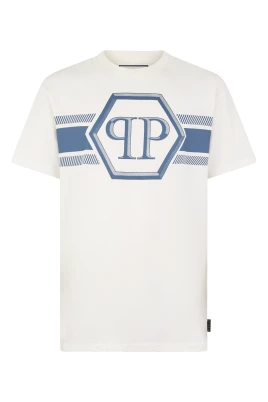 Rundhalsad T-shirt Hexagon Line