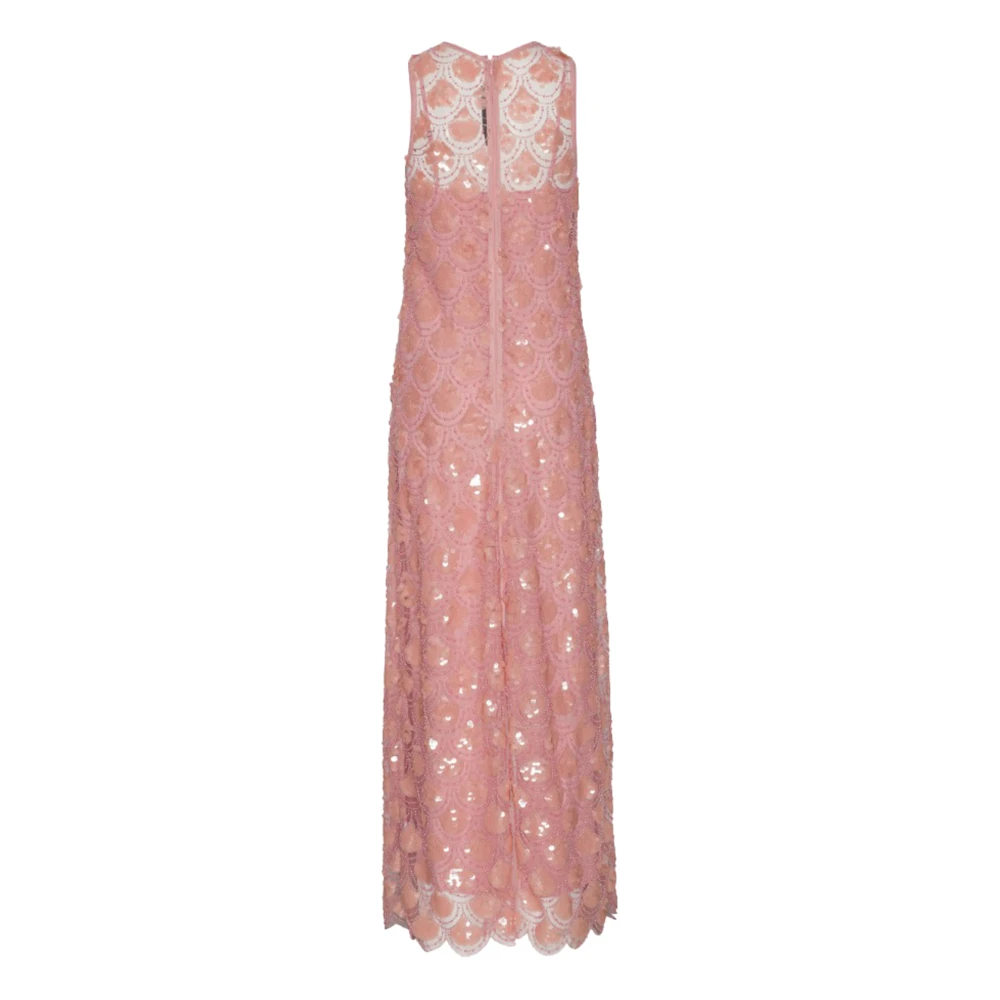 Rotate Birger Christensen Maxi-jurk met pailletten en split Pink Dames