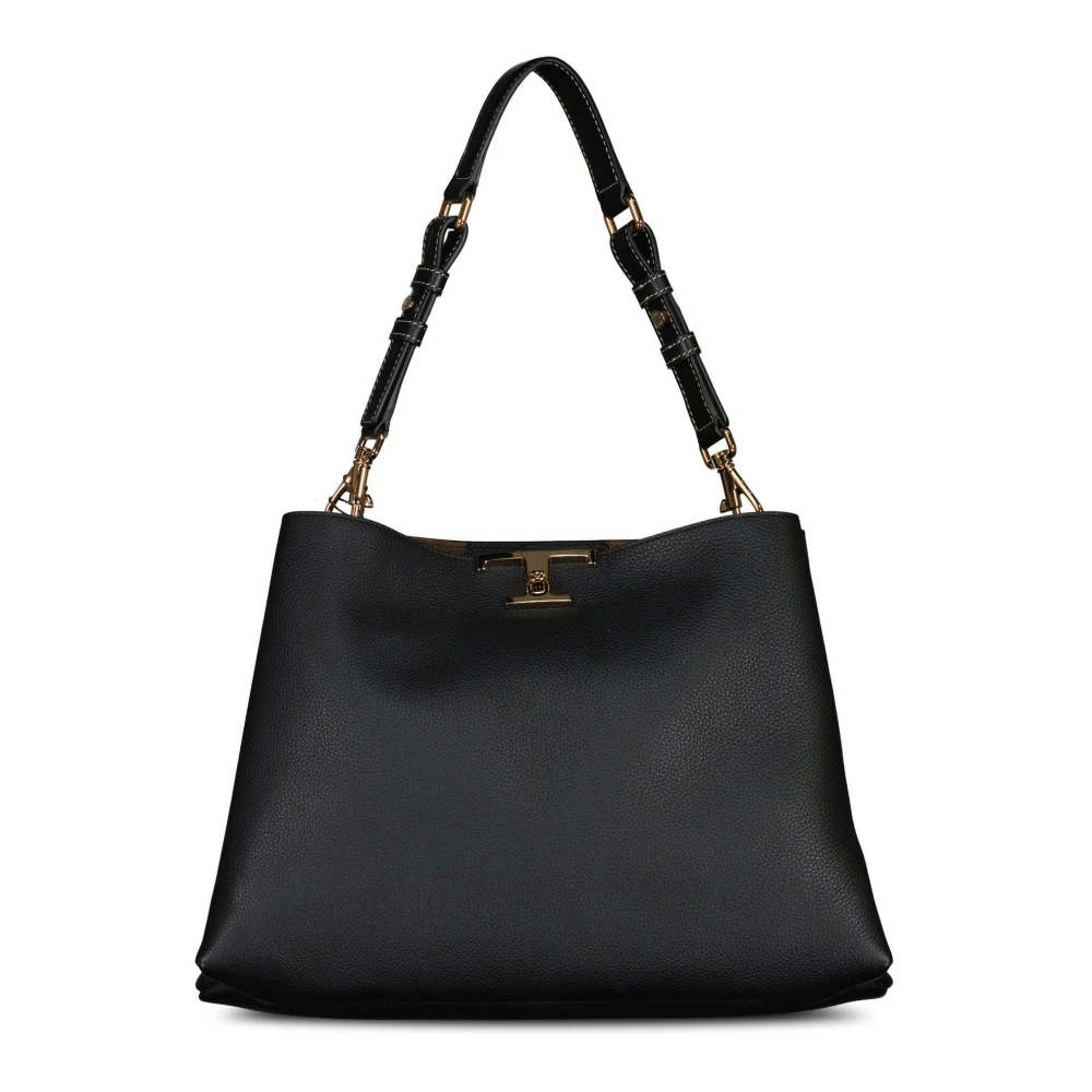 TOD'S Leren Tas met Logo Details Black Dames