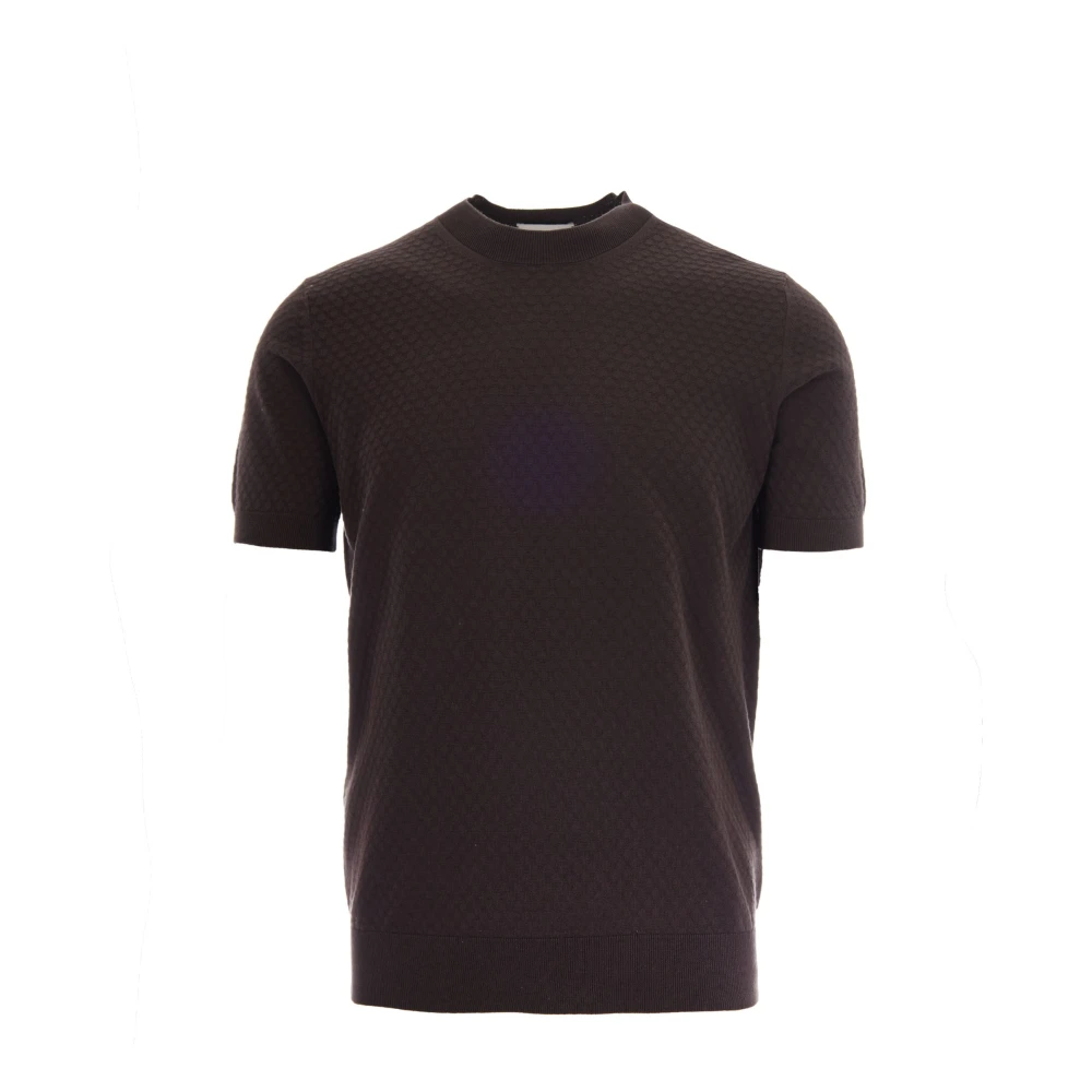 Paolo Pecora Men's Brown Round-Neck Knitwear, Xl, Round-Neck Knitwear