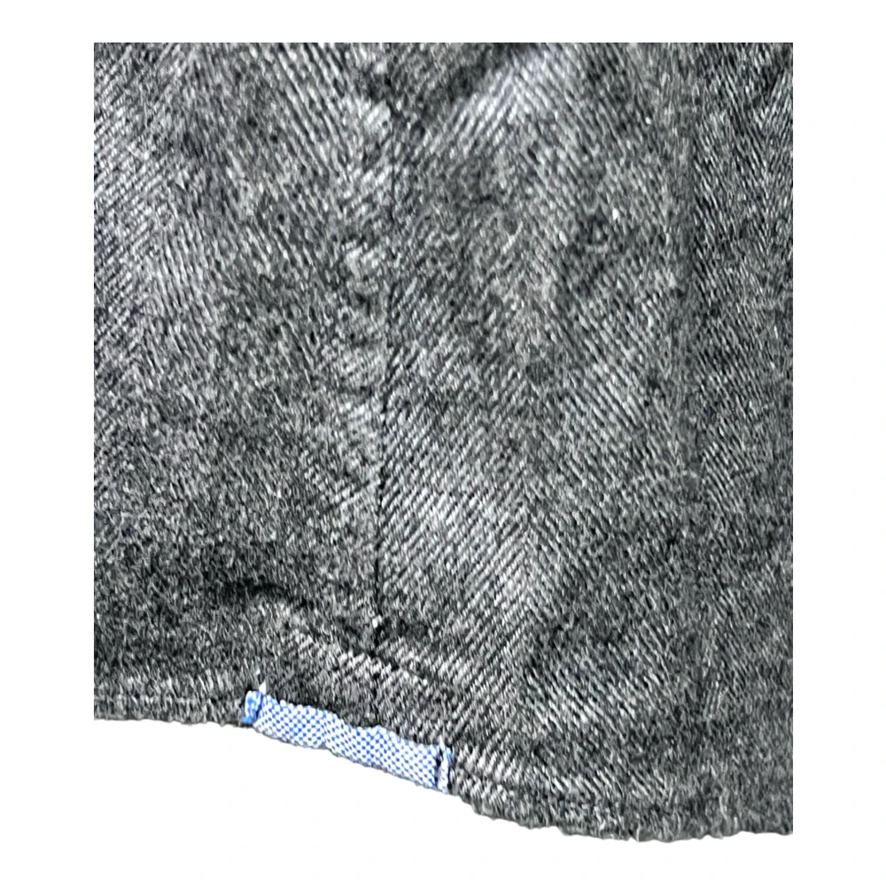 Xacus Gewassen Flanel Katoen Lyocell Antraciet Gray Heren