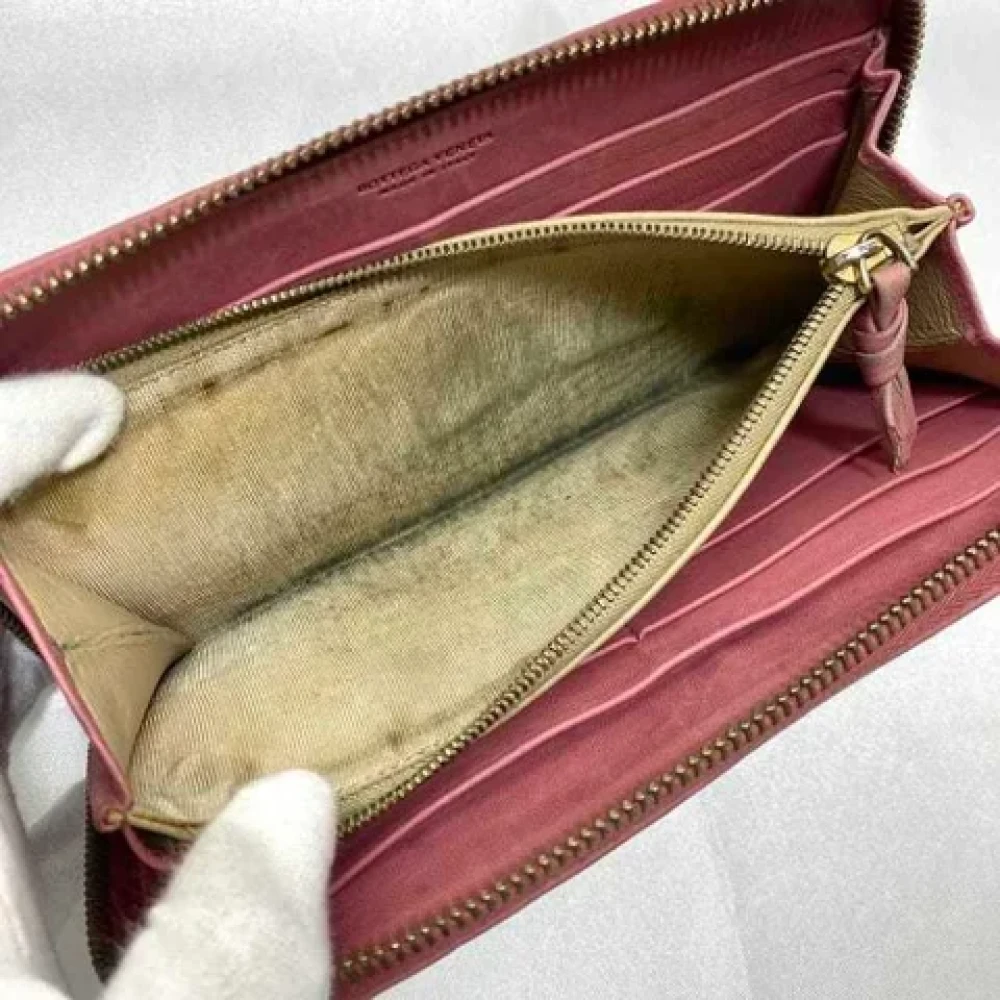Bottega Veneta Vintage Pre-owned Leather wallets Pink Dames