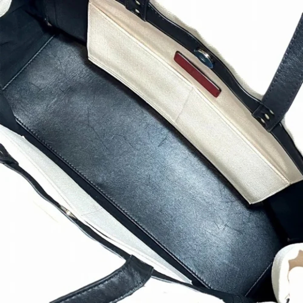 Valentino Vintage Pre-owned Canvas handbags Beige Unisex