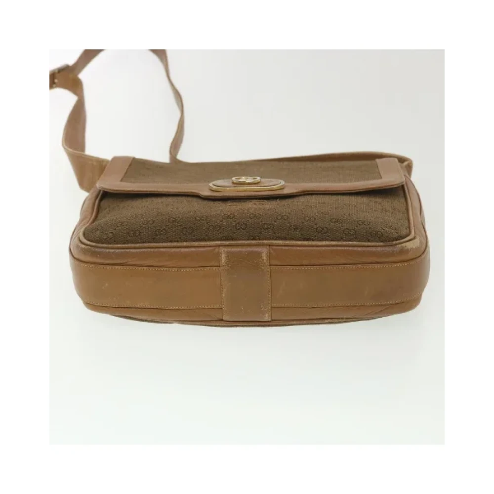 Gucci Vintage Pre-owned Canvas gucci-bags Beige Dames