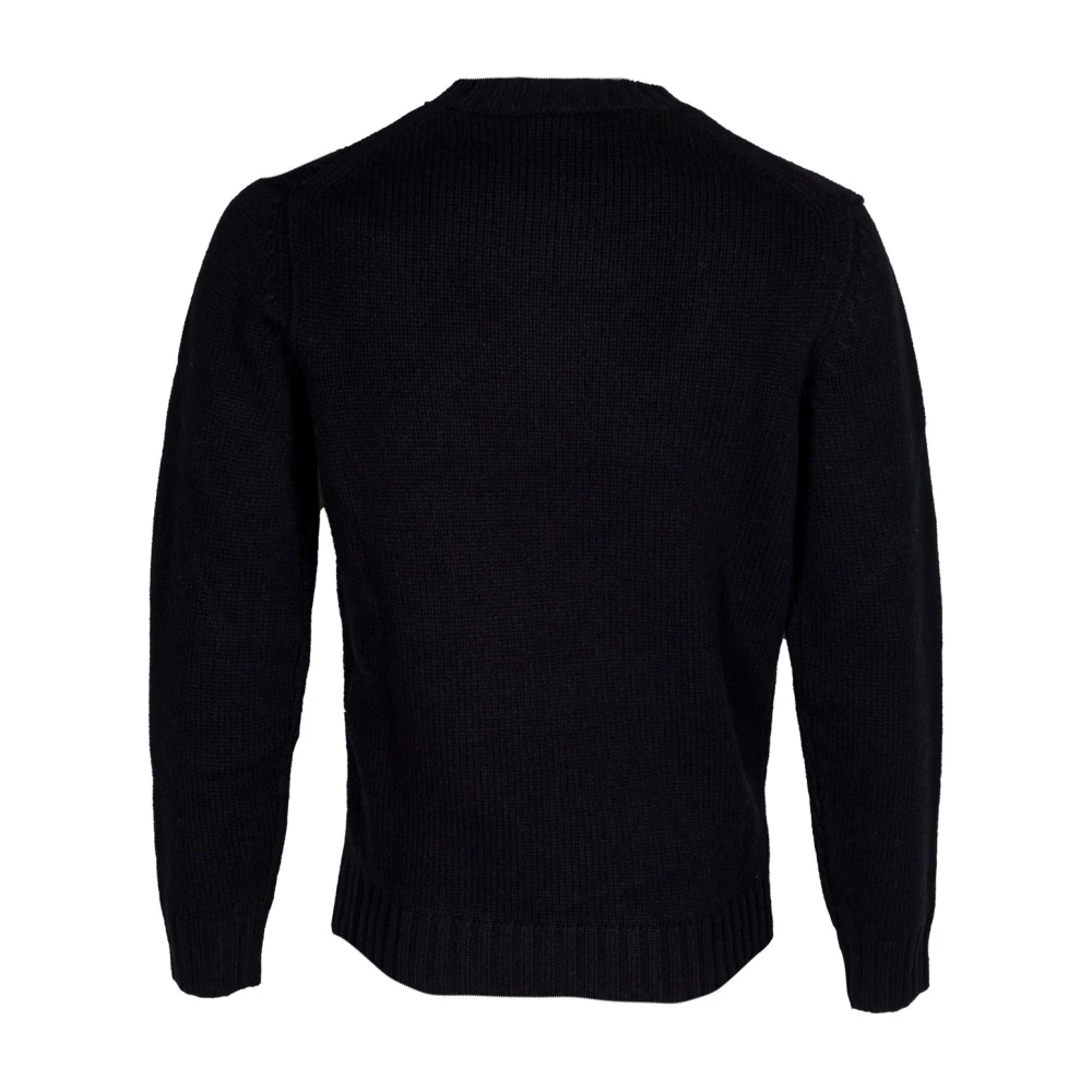 Kangra Heren Merinowol Trui Ronde Hals Stijl Black Heren