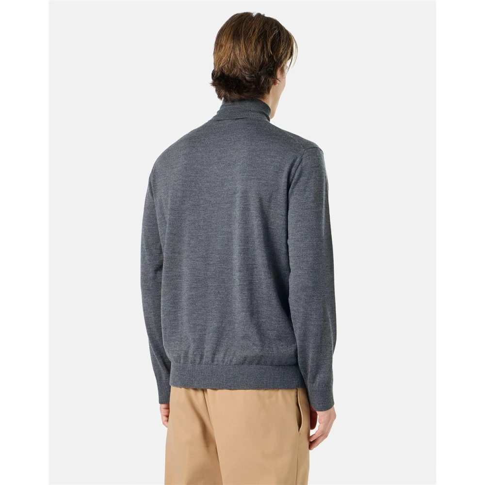 Iceberg Wollen coltrui met logo Gray Heren
