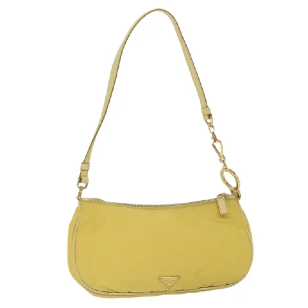 Prada Vintage Pre-owned Nylon pouches Yellow Dames