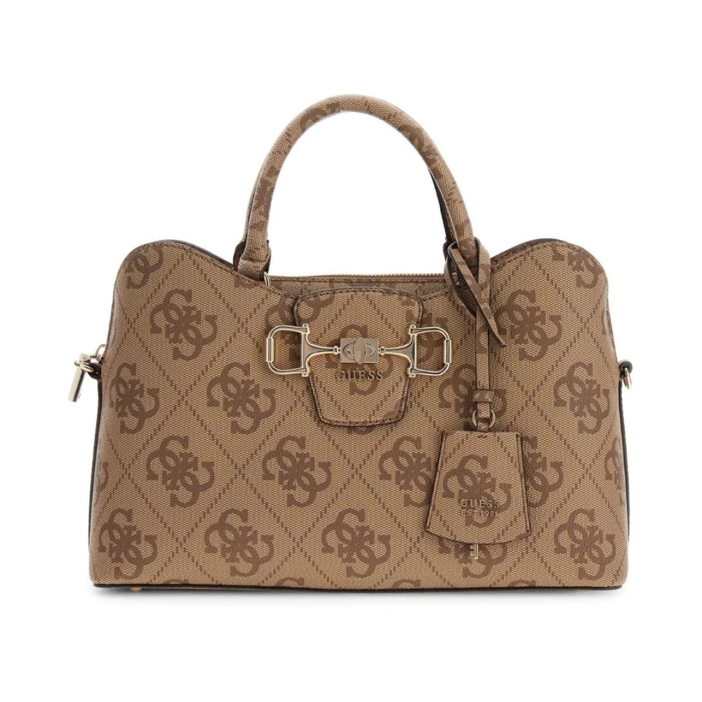 Guess Women's Beige Handbags, One Size, Janie Girlfriend Satchel