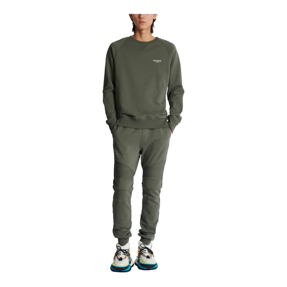 Balmain Flocked sweatshirt Green Heren