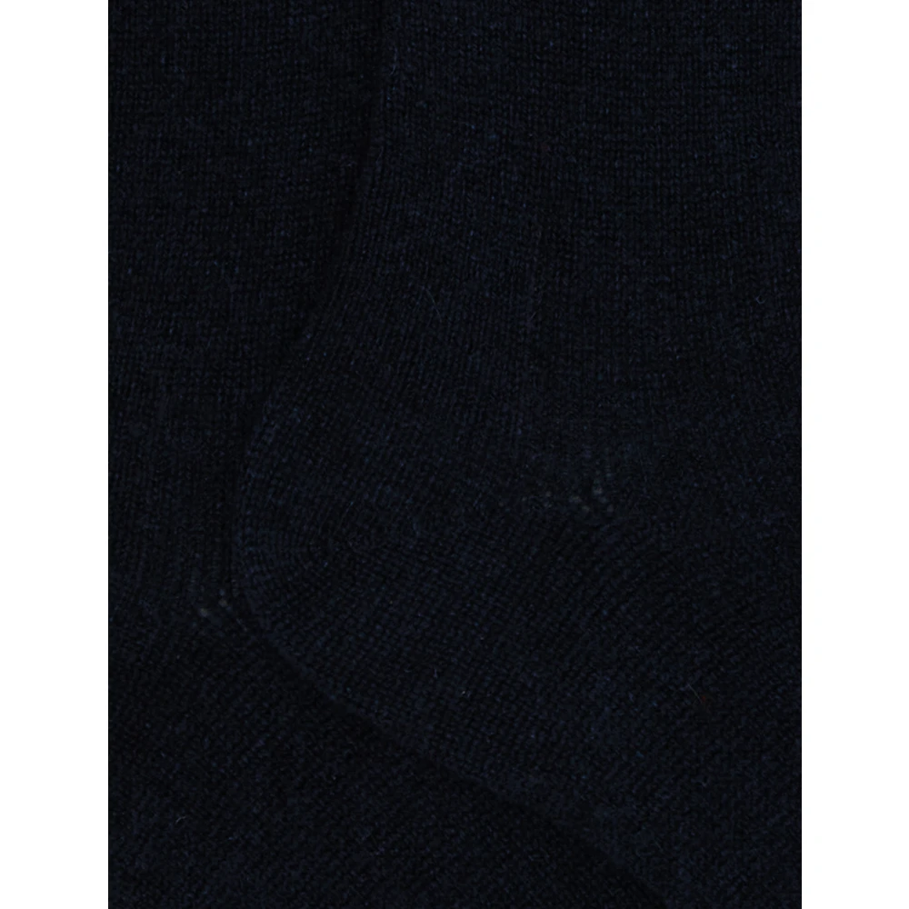 Gallo Blauwe Kasjmier Lange Sokken Blue Dames
