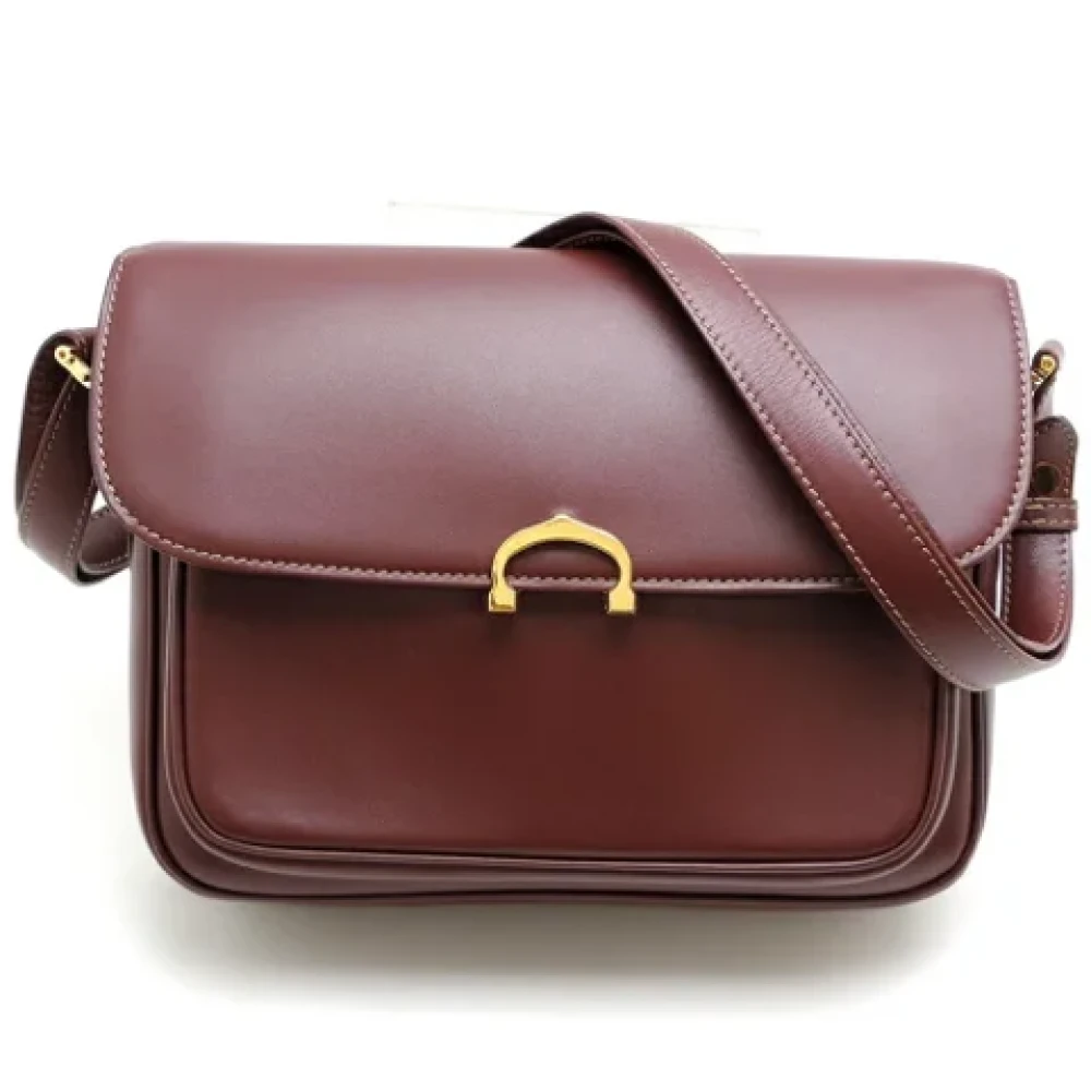 Cartier Vintage Pre-owned Leather shoulder-bags Red Dames