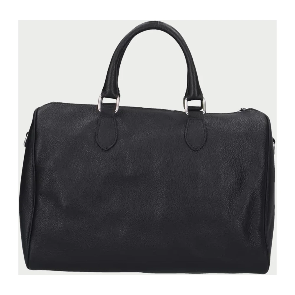 John Richmond Zwarte leren handtas met ritssluiting Black Dames