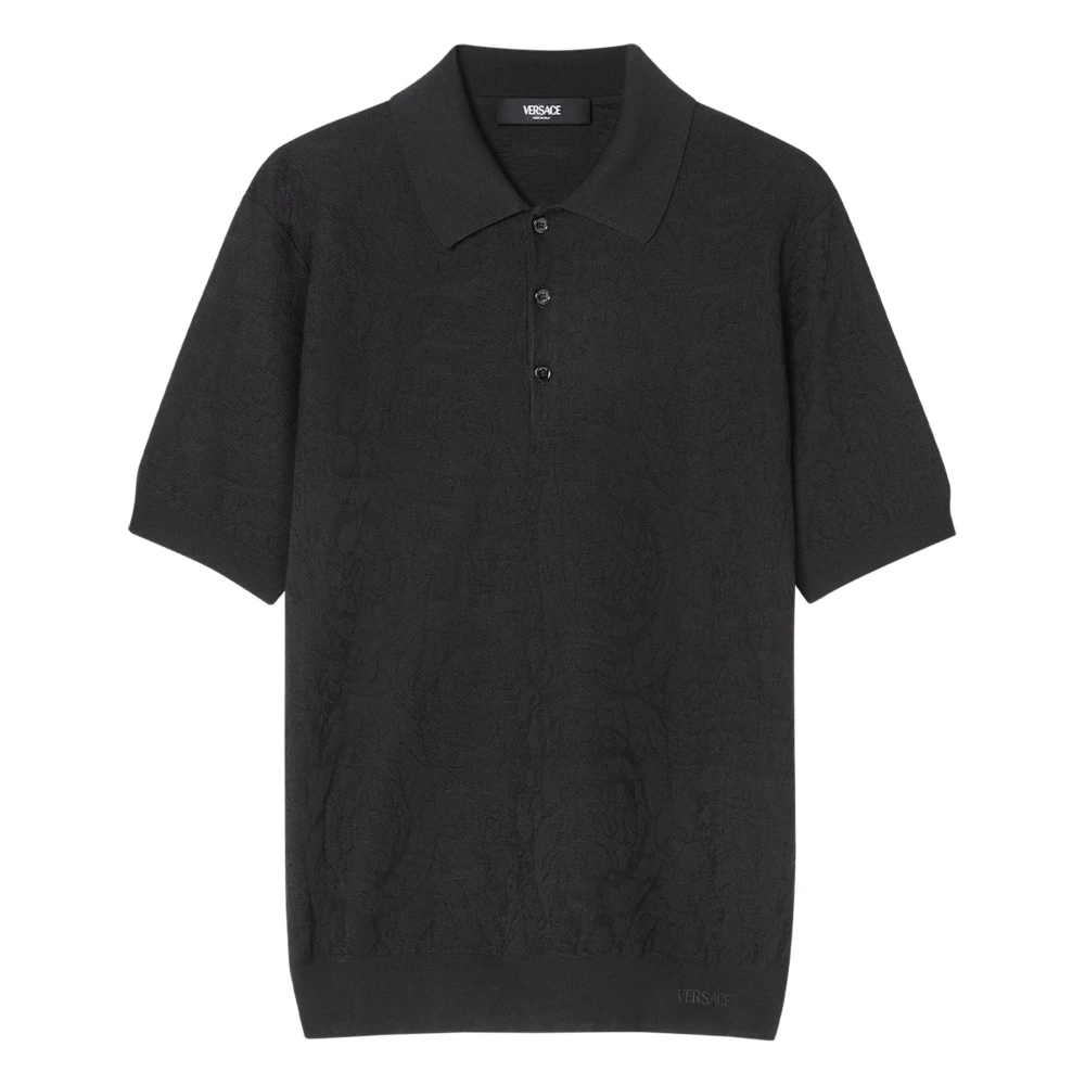 Versace Nero Gebreide Trui Black Heren
