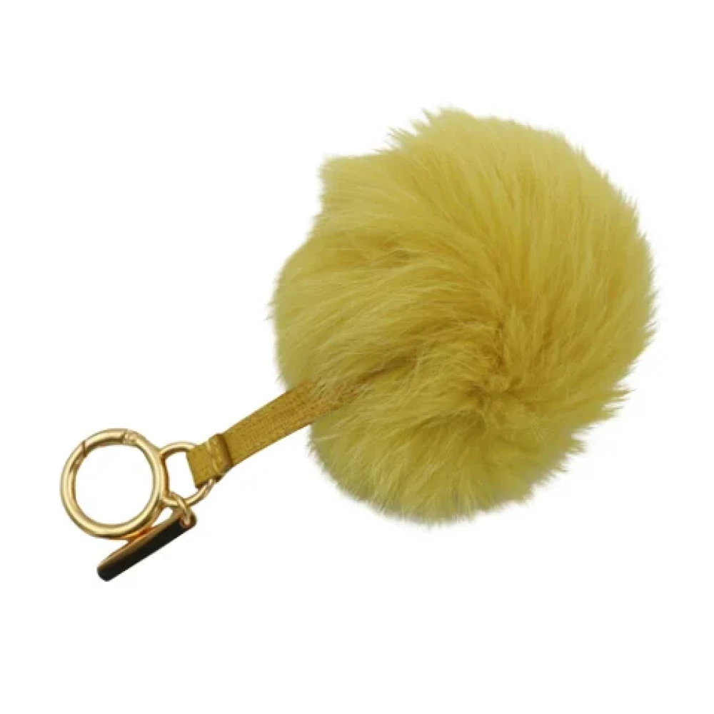 Fendi Vintage Pre-owned Fur key-holders Yellow Dames