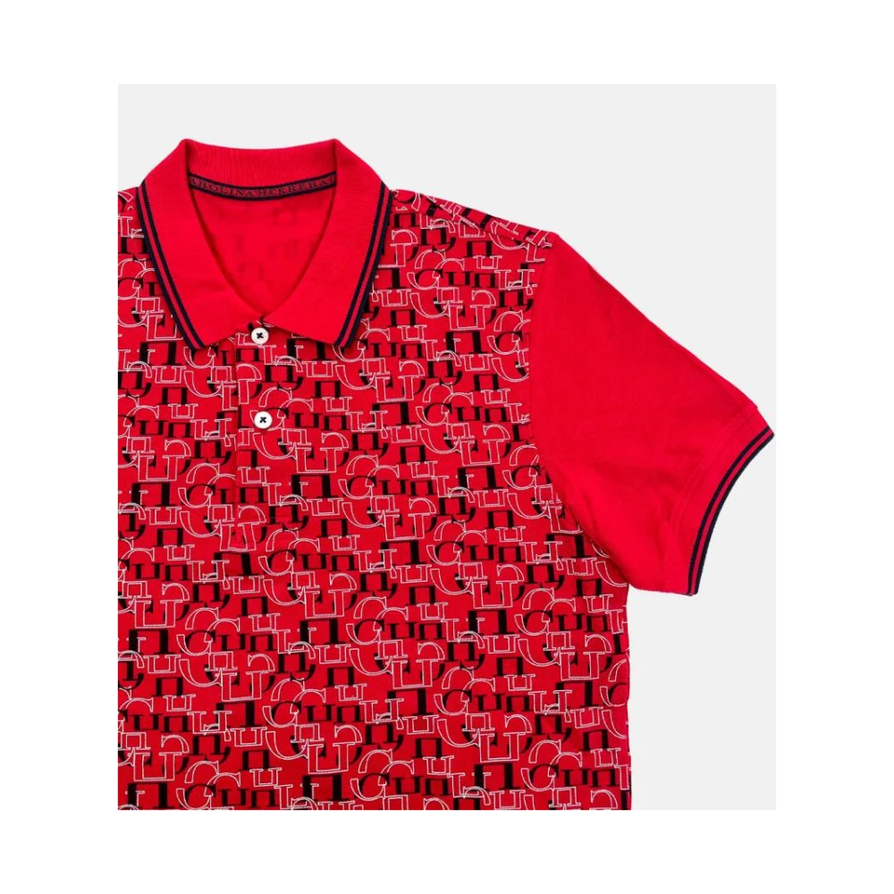 Carolina Herrera Initials Polo Shirt Red Heren
