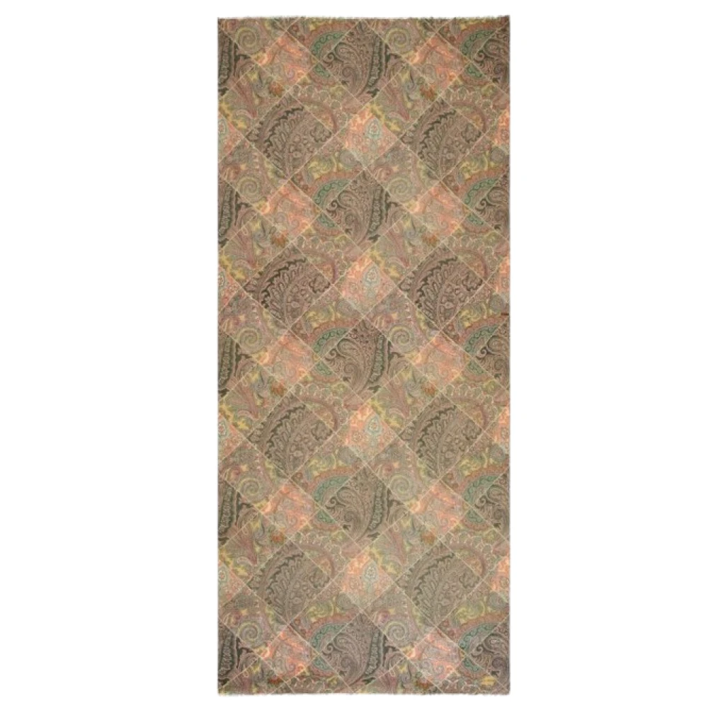 ETRO Kasjmier Paisley Franje Sjaal Multicolor Heren