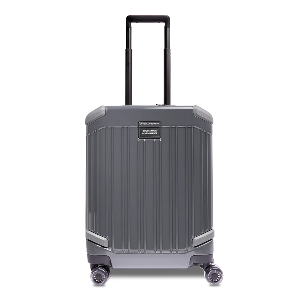 Piquadro Unisex Grijs Koffers One Size, 4 Wheel Cabin Suitcase