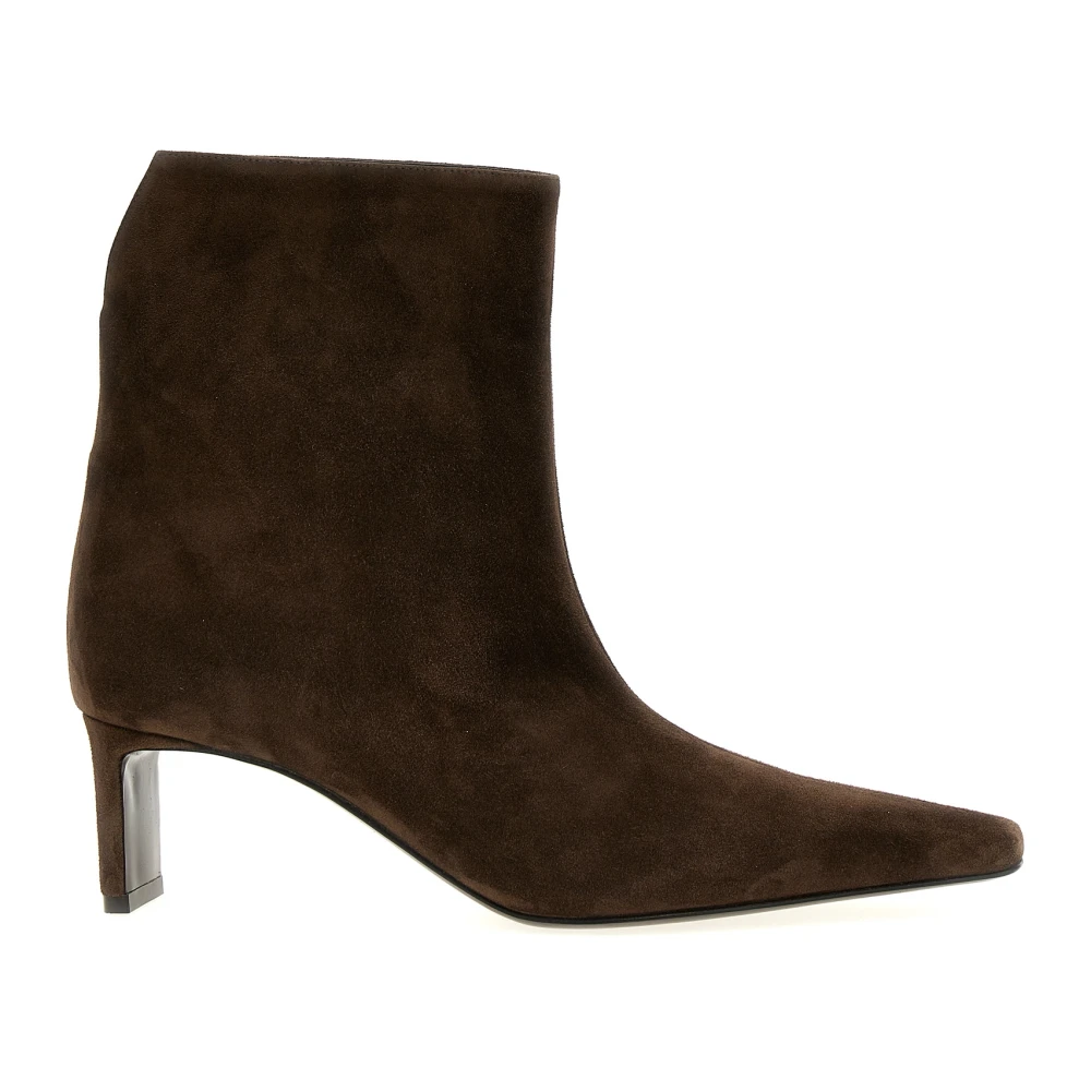 Khaite Women's Brown Ona Ankle Boot - Heeled Boots - 3 Uk - Shoes
