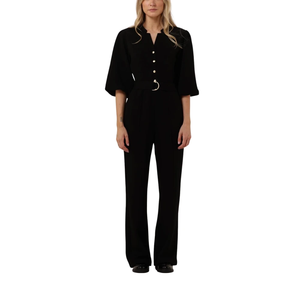 Aaiko Elegante Zwarte Jumpsuit Gina Vis Black Dames