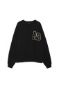sweat-a-capuche-letterman-noir