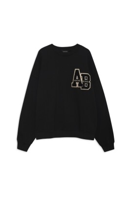 sweat-a-capuche-letterman-noir