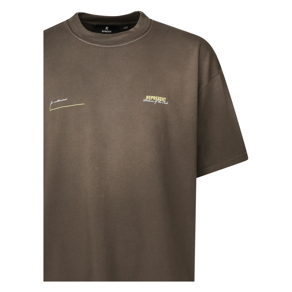 Represent Logo Print T-shirt Green Heren