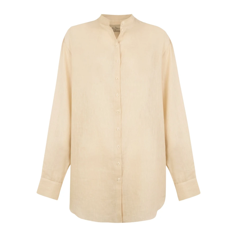Cortana Women's Beige Oversized Shirt - Shirts - Xs - Blouses & Shirts
