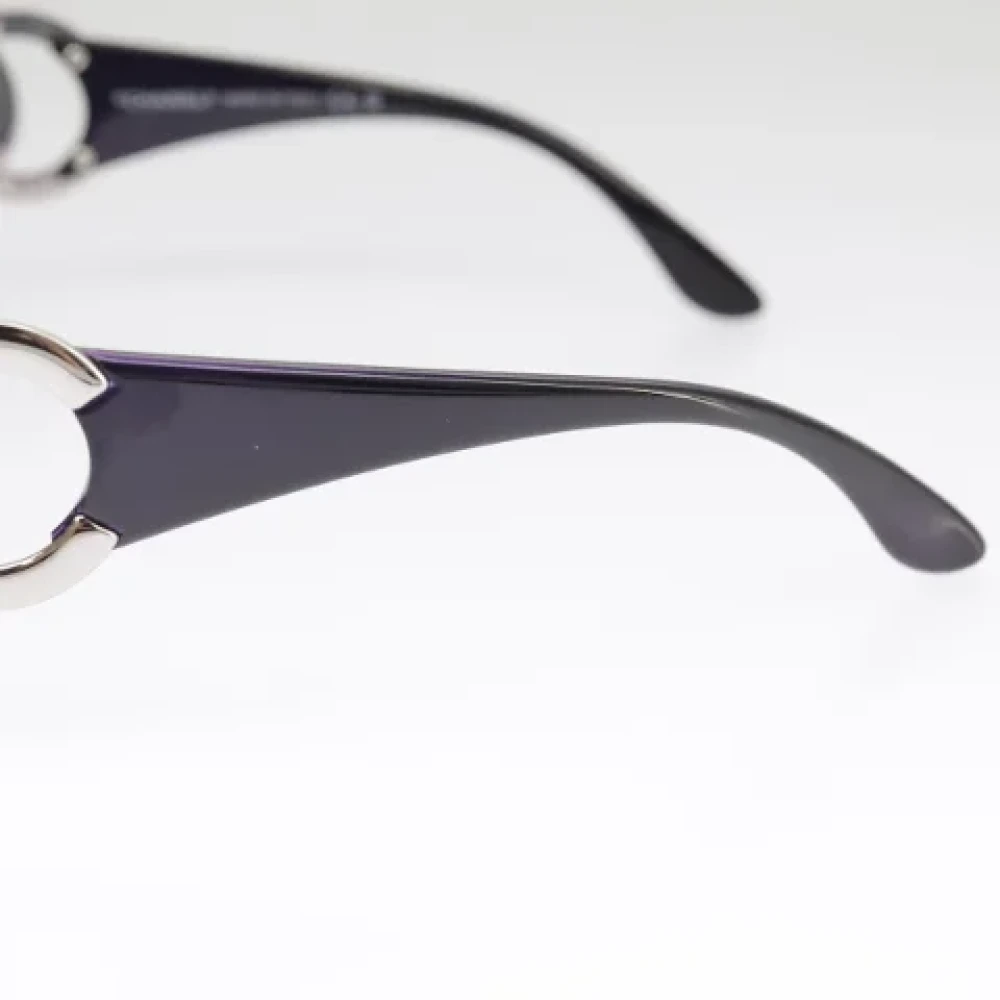 Chanel Vintage Pre-owned Plastic sunglasses Black Dames