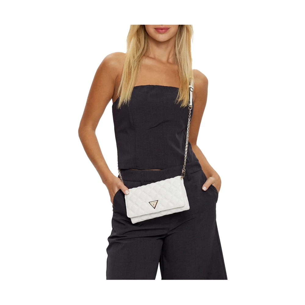 Guess Witte schoudertas met gouden details White Dames