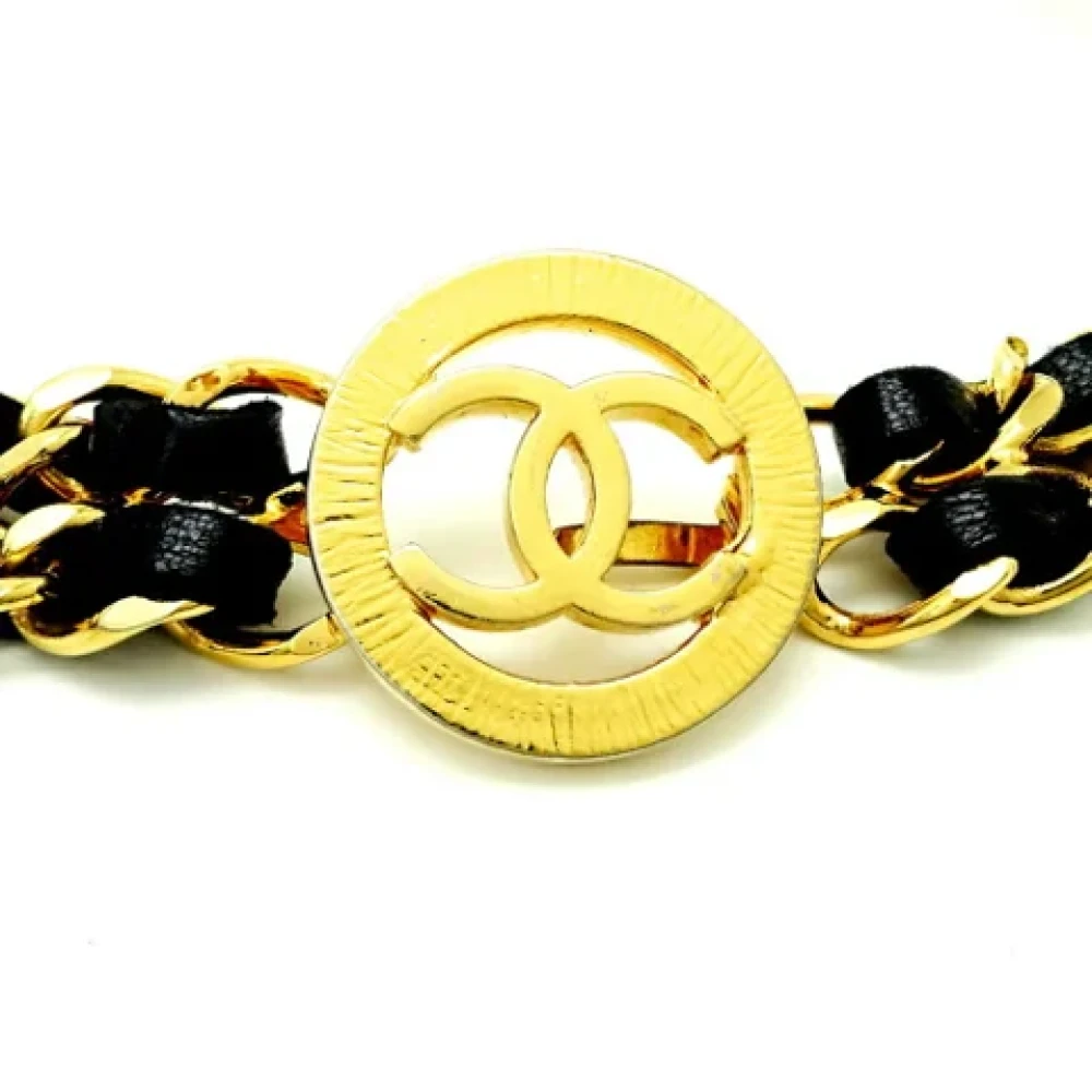 Chanel Vintage Pre-owned Leather belts Black Dames